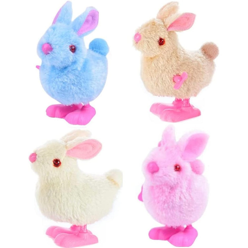 AIYUENCICI bunny jumping chick wind up toys assortment set on flat surface.