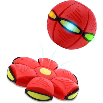 Comnonage Magic Metaball red transforming toy front view shown in full round ball shape