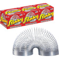 Slinky original walking spring toy three pack front view showing packaging