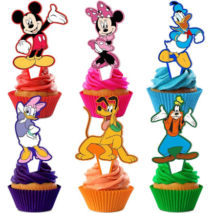 Cloira Mouse birthday party cupcake toppers set front view