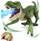 Bemiton Remote Control Dinosaur Toy front view with LED lights