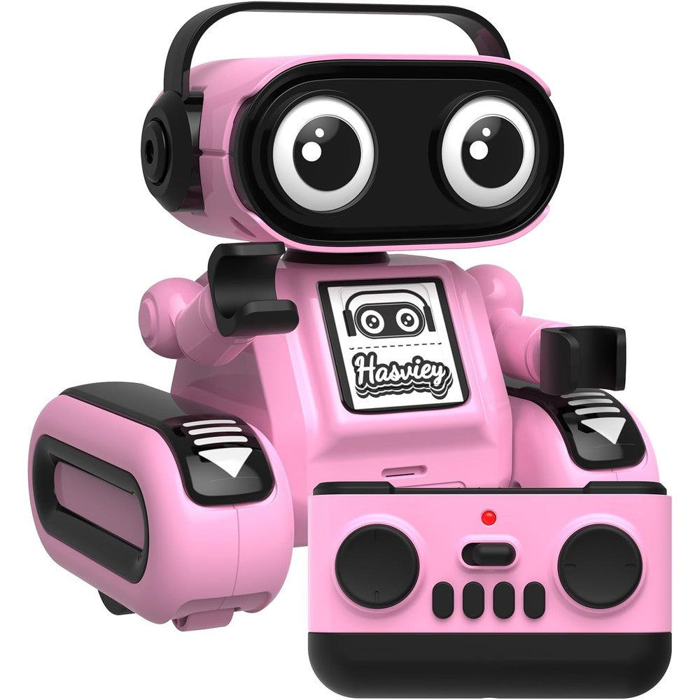 Hasviey pink remote control robot for girls front view