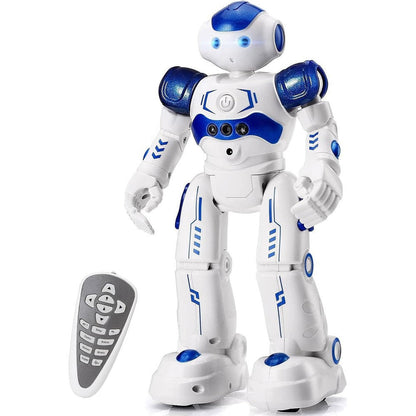 KingsDragon RC Robot front view with blue LED eyes