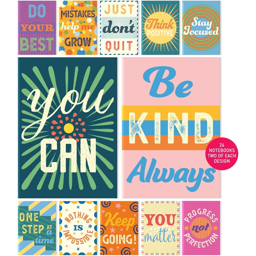 Sweetzer and Orange motivational mini notebooks front view set