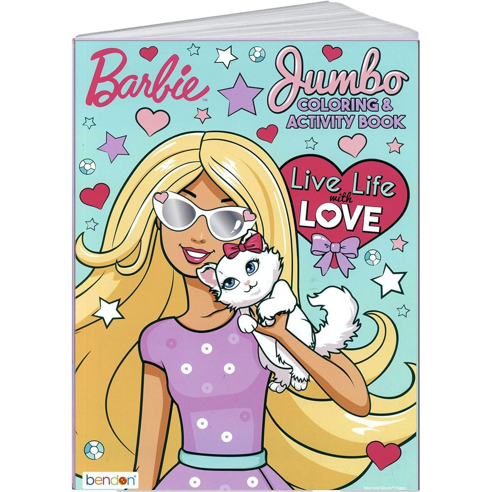 Lazy Days Barbie Live Life With Love Coloring and Activity Book front cover