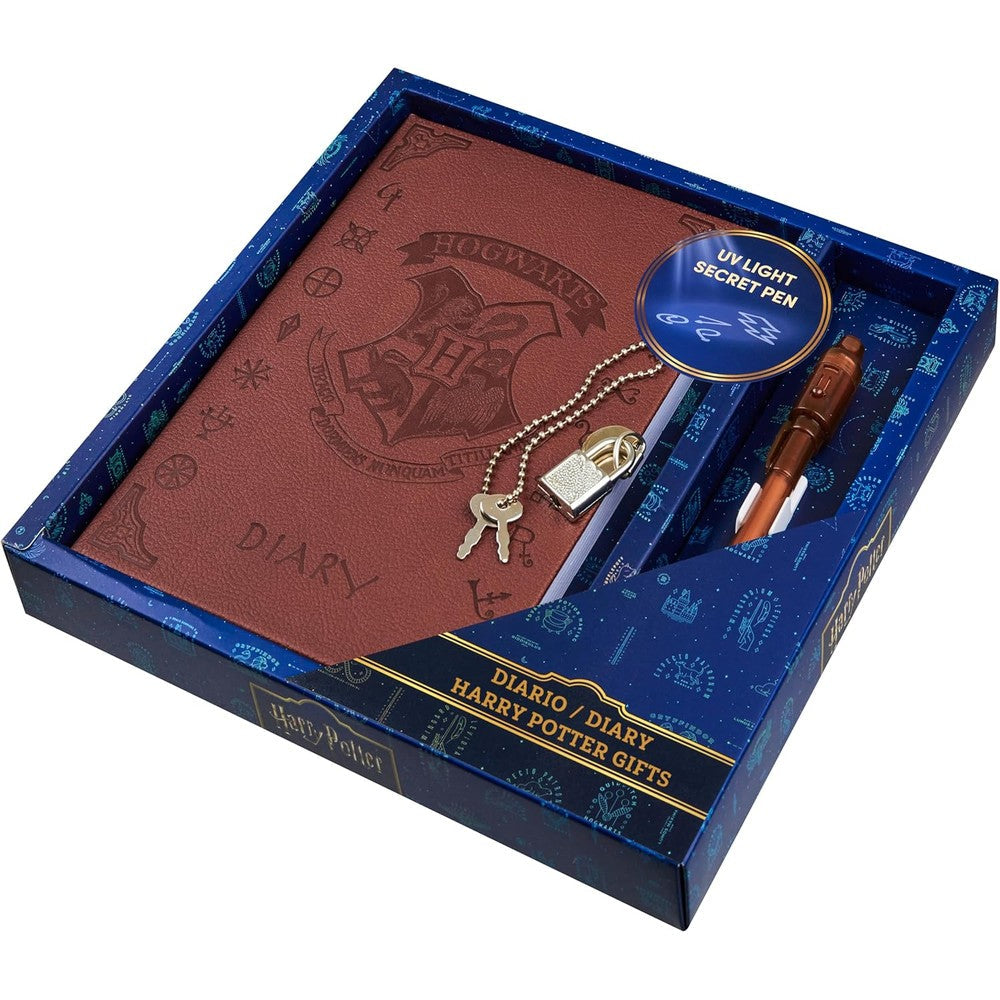 Harry Potter Lockable Diary with Hogwarts crest front view