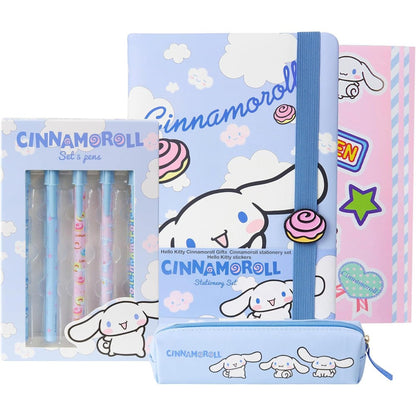 Get Trend Cinnamoroll stationery set front view with notebook and pencil case