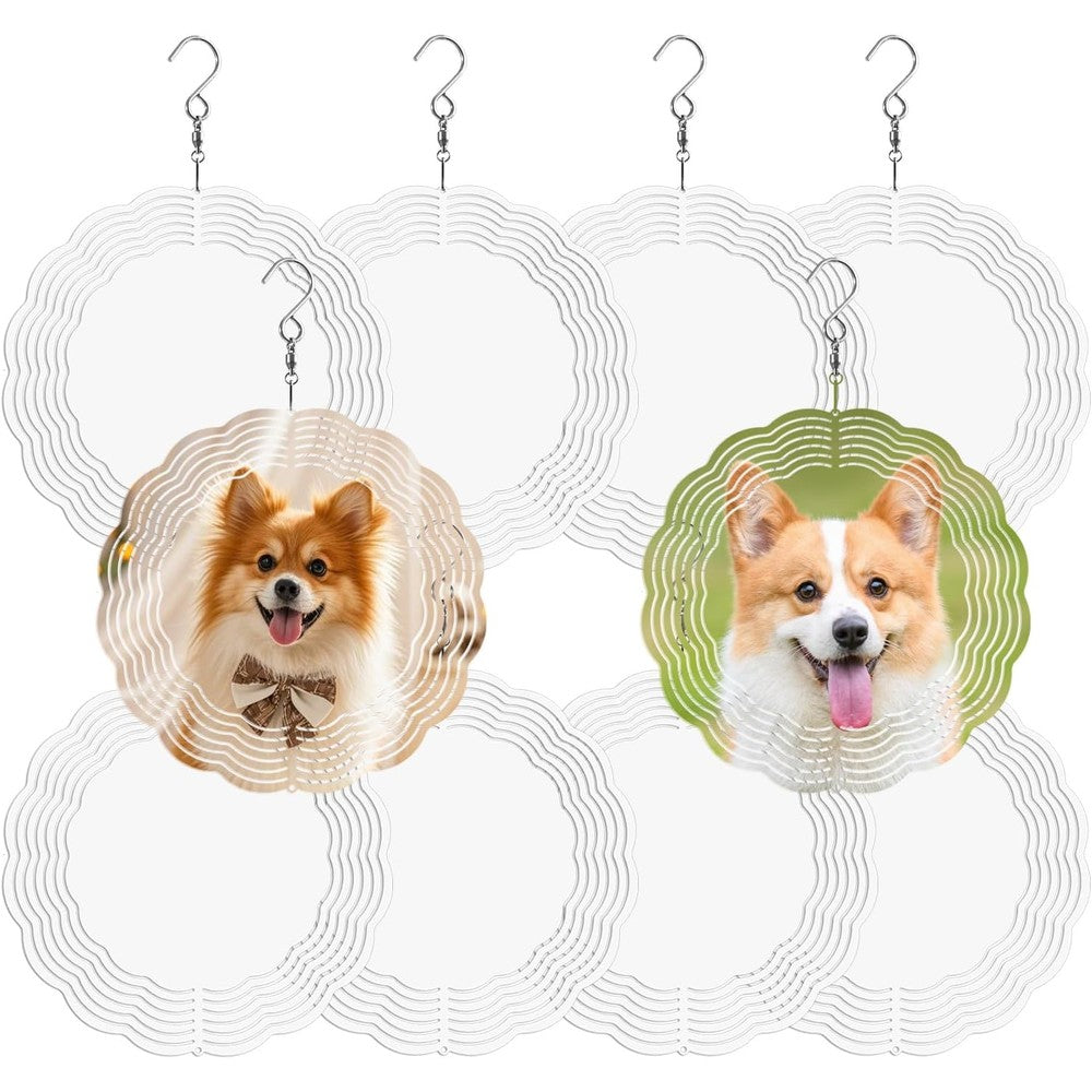 Ngdiluxury 8 inch sublimation wind spinner blanks front view