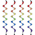 Gejoy 4 pieces rainbow curlie wind spinner hanging set