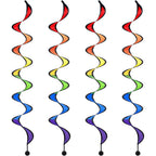 Gejoy 4 pieces rainbow curlie wind spinner hanging set