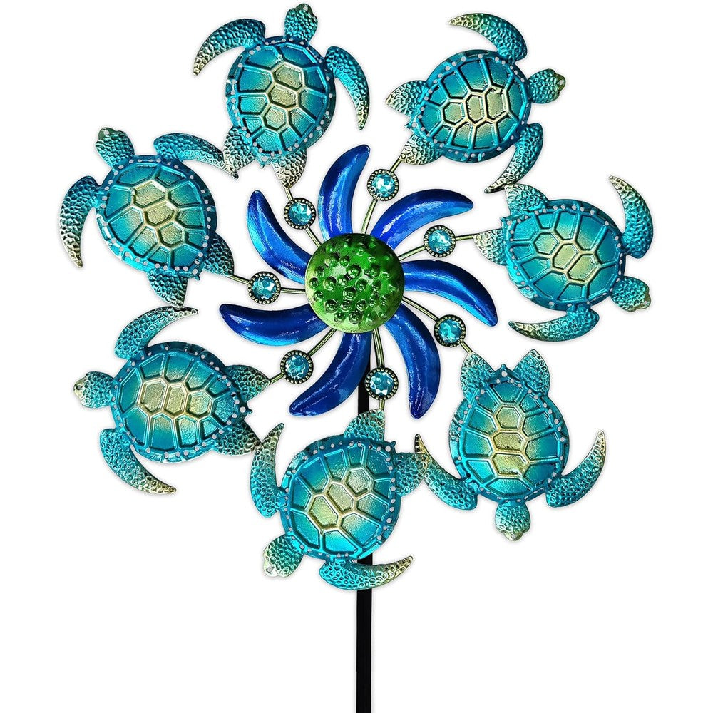 Coozzyhour sea turtle garden wind spinner front view
