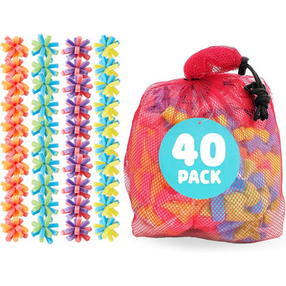 Chuckle And Roar Reusable Sponge Balls forty pack front view showing colorful outdoor water toys.