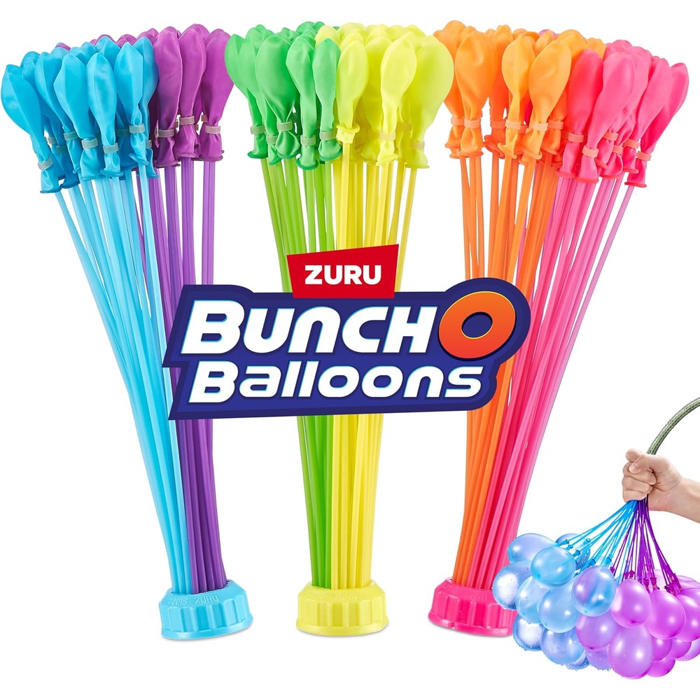 Bunch O Balloons Tropical Party front view packaging showcasing colorful self sealing water balloons.