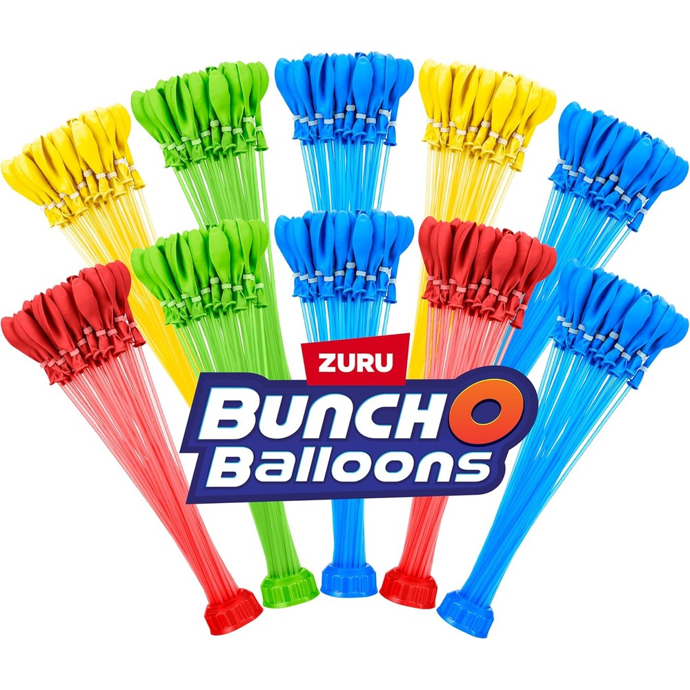 ZURU Bunch O Balloons multi-colored rapid-filling ten pack front view retail packaging.