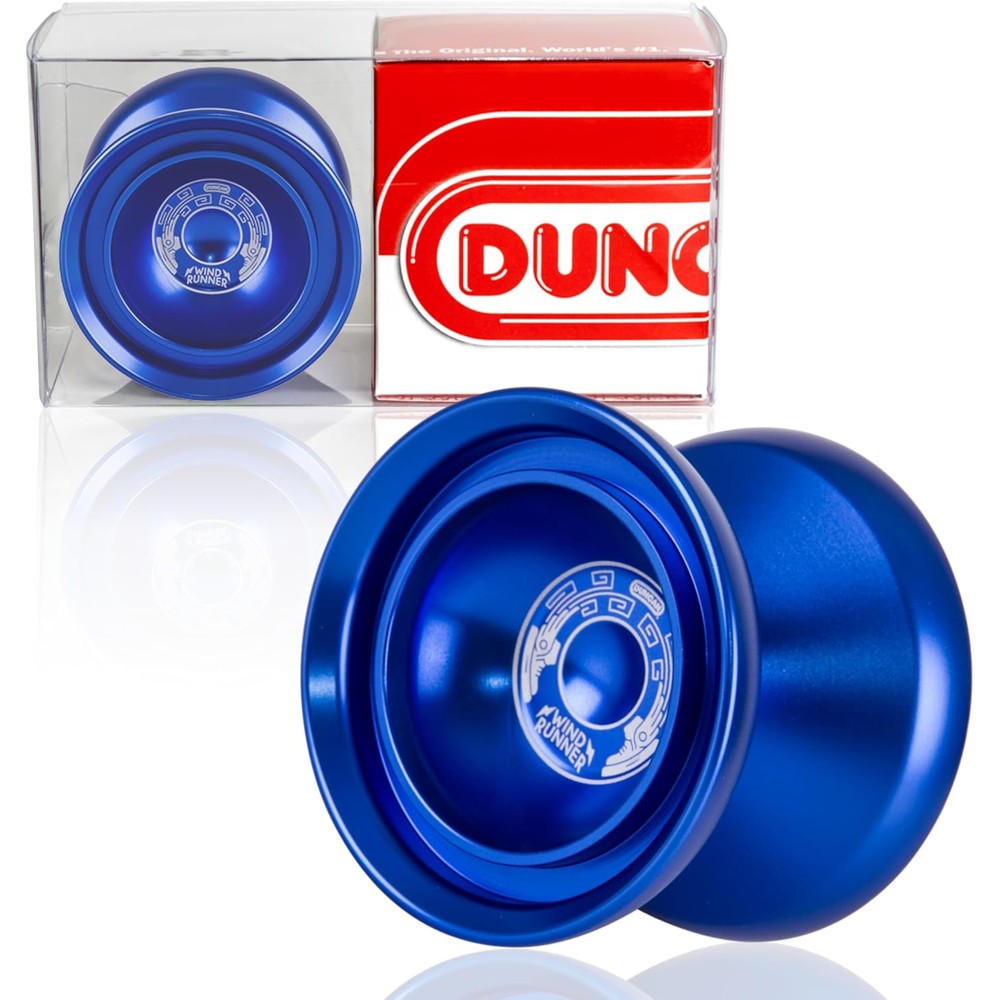 Duncan Toys Windrunner Blue aluminum unresponsive yo-yo front view