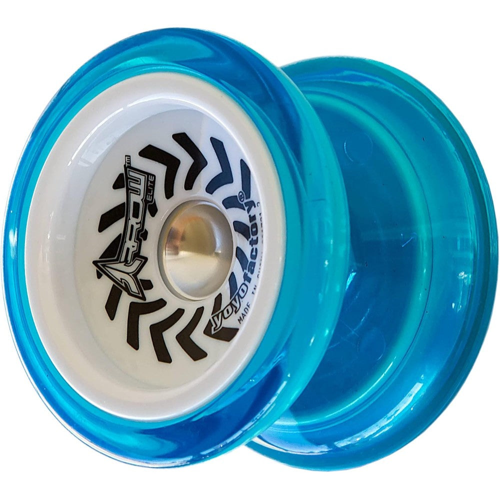 YoyoFactory Arrow Elite Blue beginner yoyo toy front view
