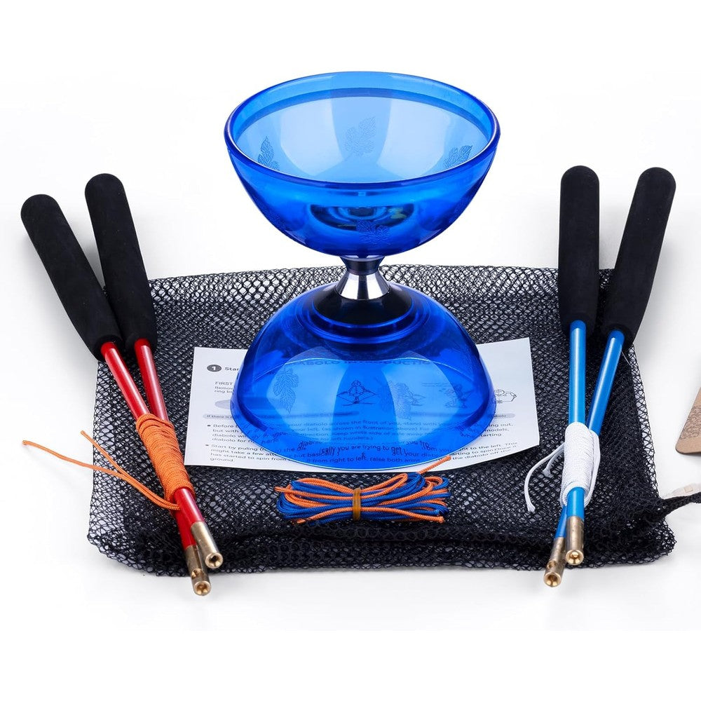 Magicyoyo Pro Triple Bearing Diabolo blue front view