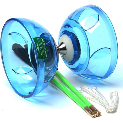 Body Rhythm five bearings Chinese diabolo yoyo set in blue color