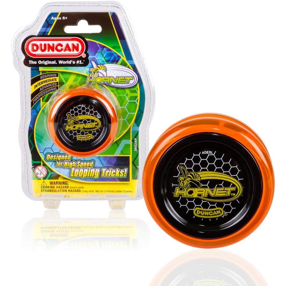 Duncan Toys Hornet Pro Looping Yo-Yo front view in orange and black