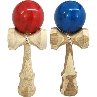 Kendama Toy Co. Competition Pro Kendama blue and red set front view