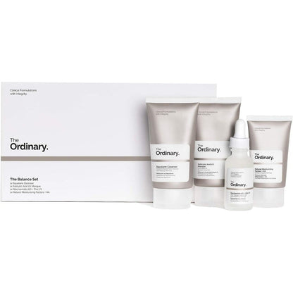 The Ordinary Balance Set four piece kit for oily and congested skin