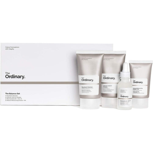 The Ordinary Balance Set four piece kit for oily and congested skin