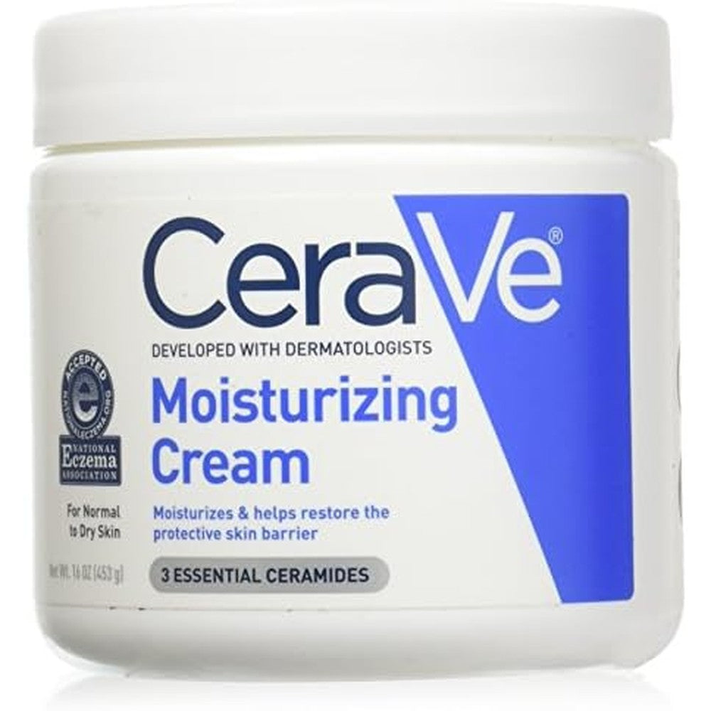 CeraVe Moisturizing Cream 16 oz pack of 3 with ceramides and hyaluronic acid for dry skin