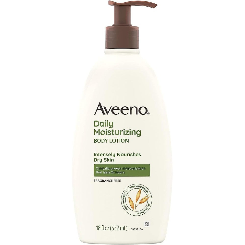 Aveeno Daily Moisturizing Lotion bottle with oat formula