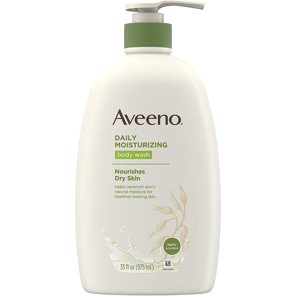 Aveeno Daily Moisturizing Body Wash bottle with oat formula