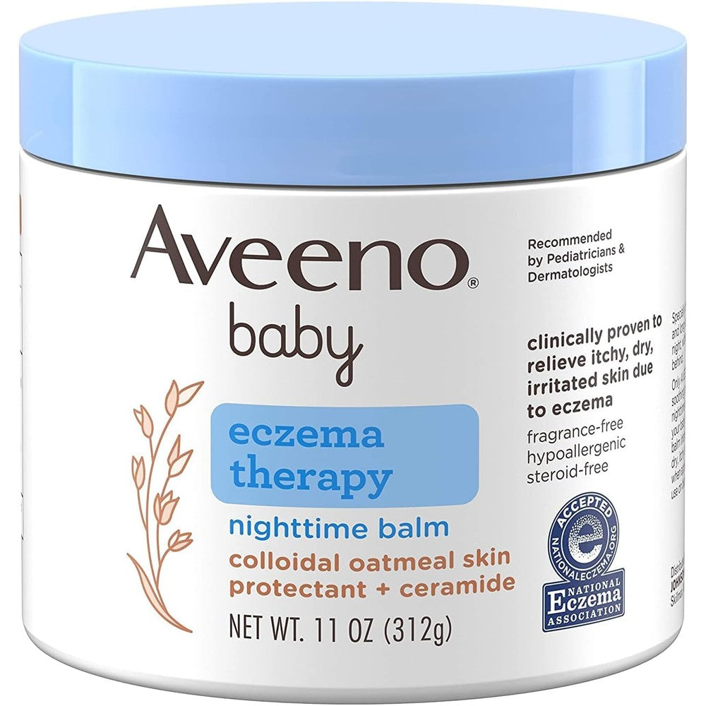 Aveeno Baby Eczema Therapy Night-Time Balm jar pack