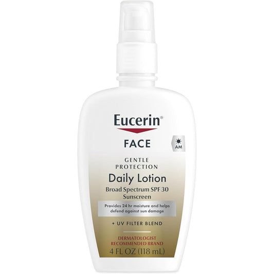 Eucerin Daily Protection SPF 30 Face Lotion broad spectrum UVA UVB fragrance free 4oz