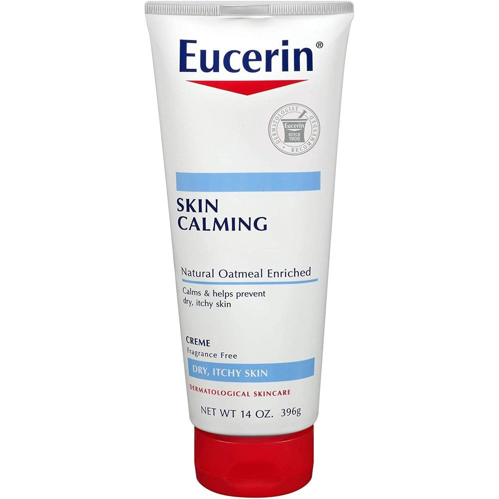 Eucerin Skin Calming Oatmeal Enriched Creme 14oz twin pack fragrance free dry itchy skin