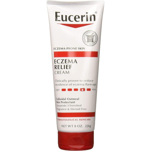 Eucerin Eczema Relief Creme colloidal oatmeal steroid free fragrance free 8oz twin pack