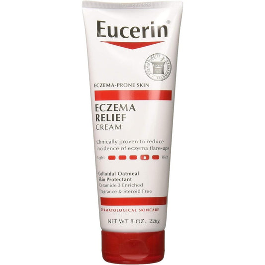 Eucerin Eczema Relief Creme colloidal oatmeal steroid free fragrance free 8oz twin pack