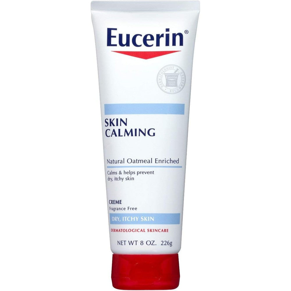 Eucerin Skin Calming Fragrance Free Creme 8oz twin pack for dry itchy sensitive skin