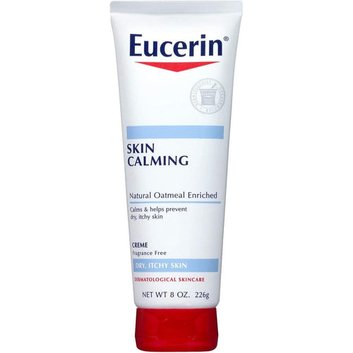 Eucerin Skin Calming Fragrance Free Creme 8oz twin pack for dry itchy sensitive skin