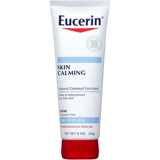 Eucerin Skin Calming Fragrance Free Creme 8oz twin pack for dry itchy sensitive skin