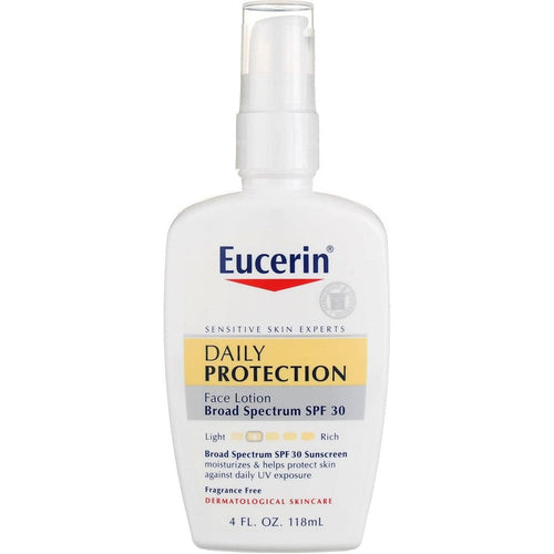 Eucerin Daily Protective Facial Lotion SPF 30 4 pack 4oz bottles sun protection moisturiser