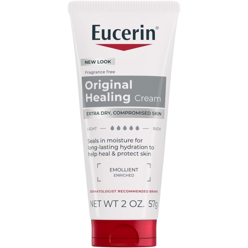 Eucerin Original Healing Cream 2oz fragrance free tubes for extremely dry skin 6 pack