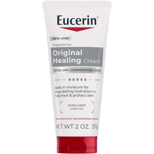 Eucerin Original Healing Cream 2oz fragrance free tubes for extremely dry skin 6 pack