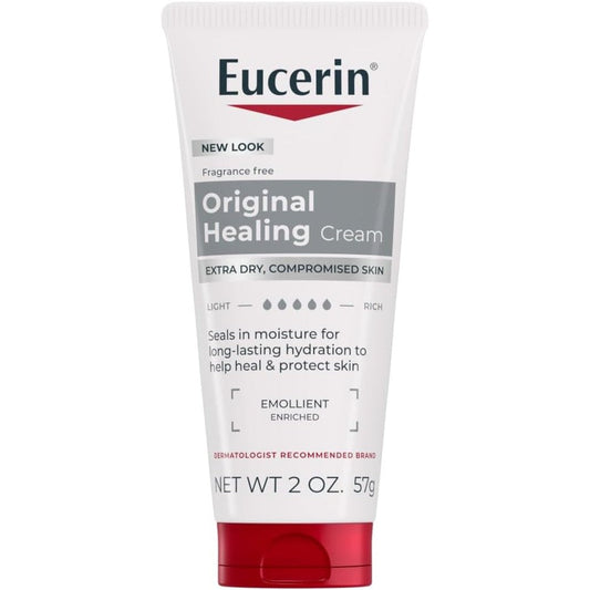 Eucerin Original Healing Cream 2oz fragrance free tubes for extremely dry skin 6 pack