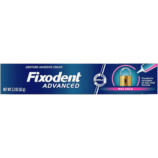 Fixodent Advanced denture adhesive cream waterproof all-day secure hold