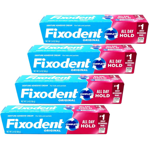 Fixodent Original denture adhesive cream strong all-day hold for secure fit