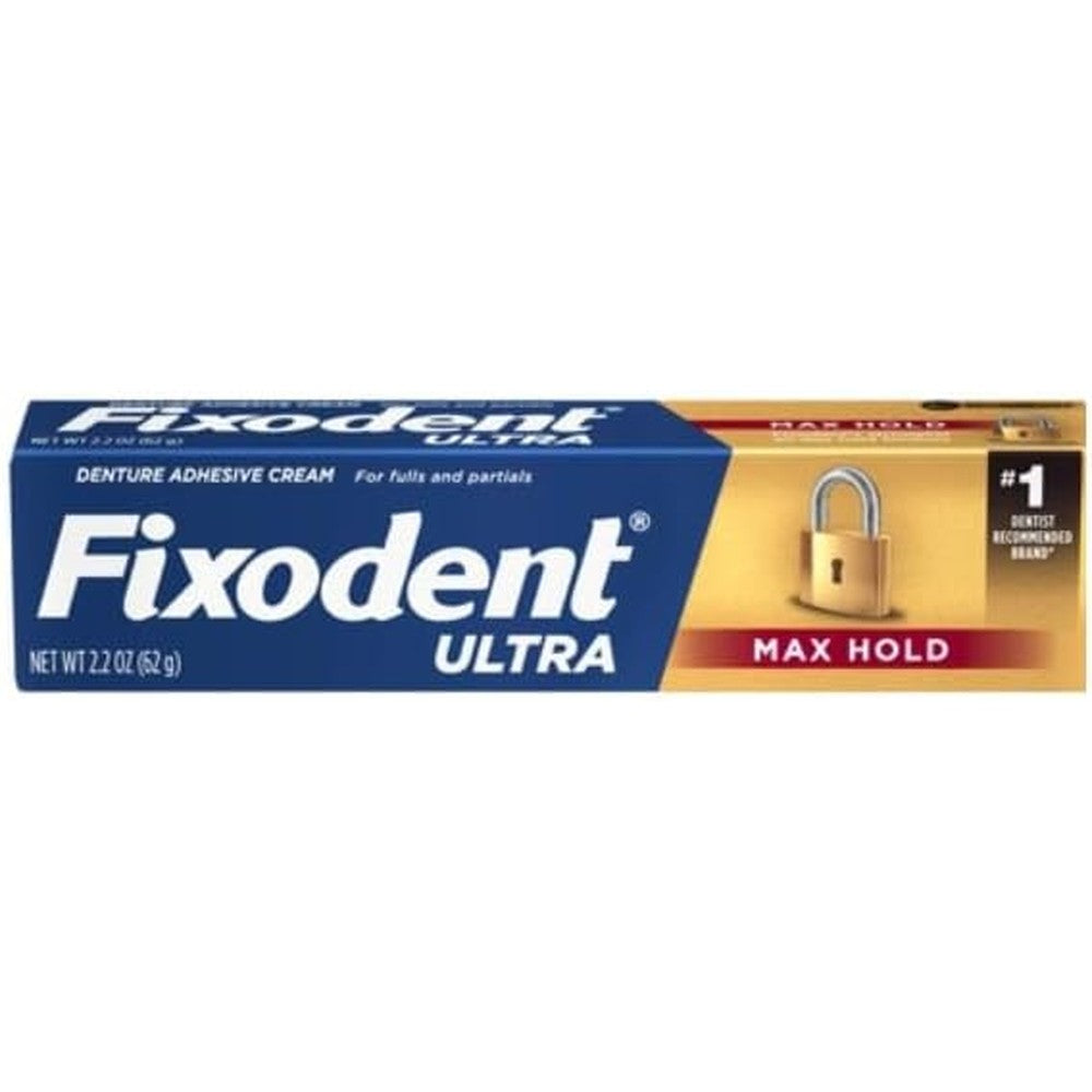 Fixodent Ultra Comfort Max Hold waterproof denture adhesive cream 4 oz secure all-day stability