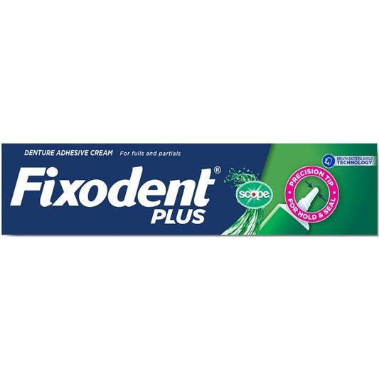 Fixodent Control Plus Scope Denture Adhesive Cream 8 pack 2oz tubes precision tip nozzle