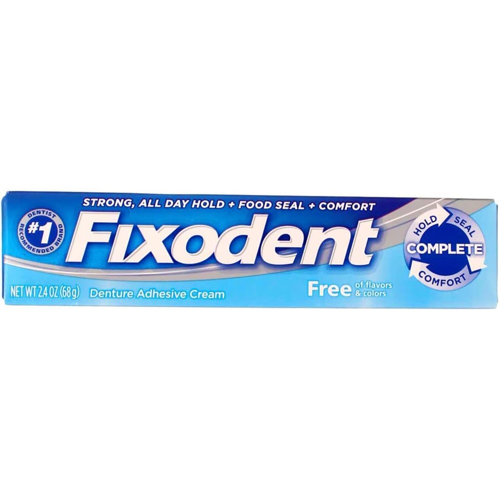 Fixodent Complete Soothing Mint Denture Adhesive Cream 2.4 oz strong all-day hold