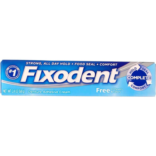 Fixodent Complete Soothing Mint Denture Adhesive Cream 2.4 oz strong all-day hold