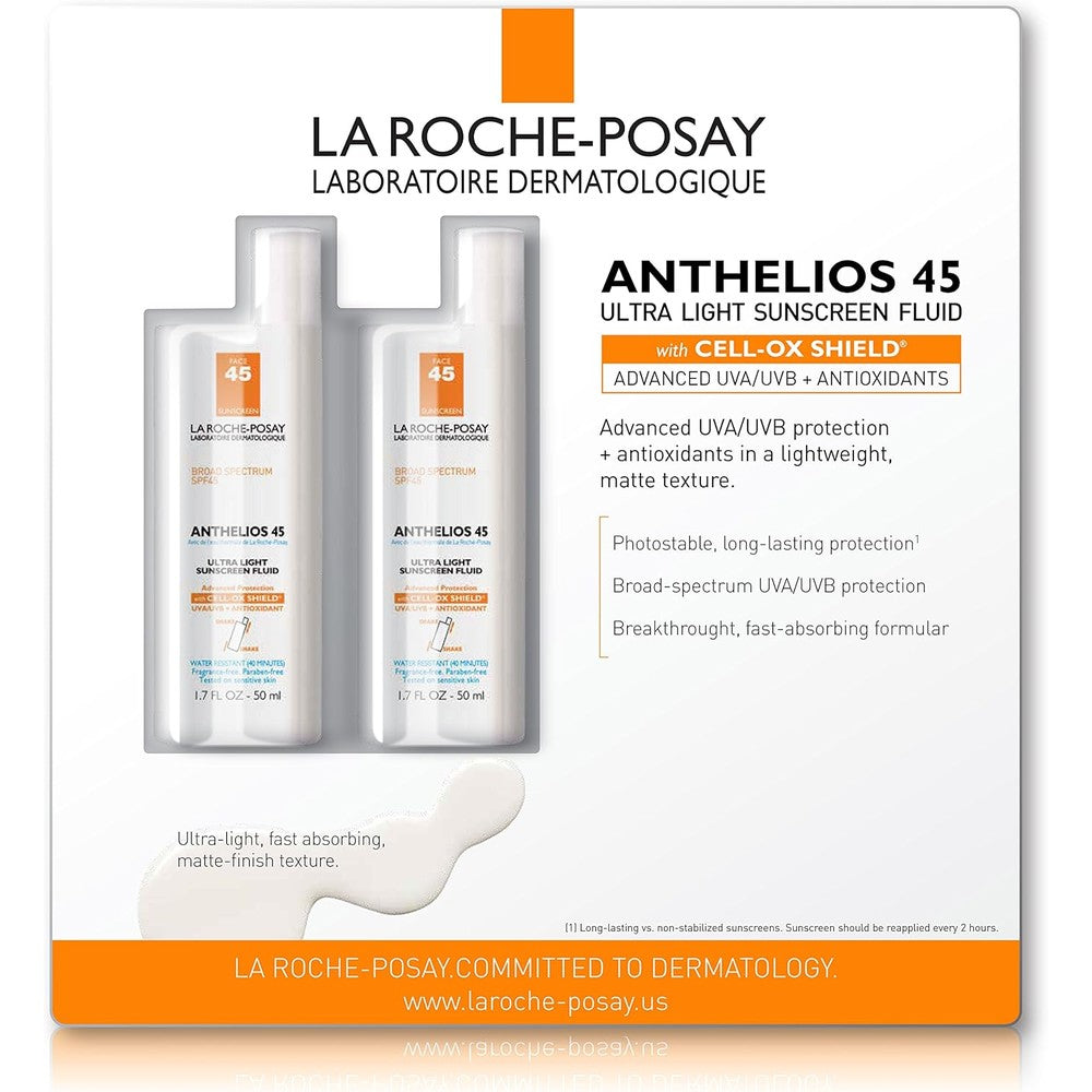 La Roche-Posay Anthelios SPF 60 face sunscreen for oily acne-prone skin