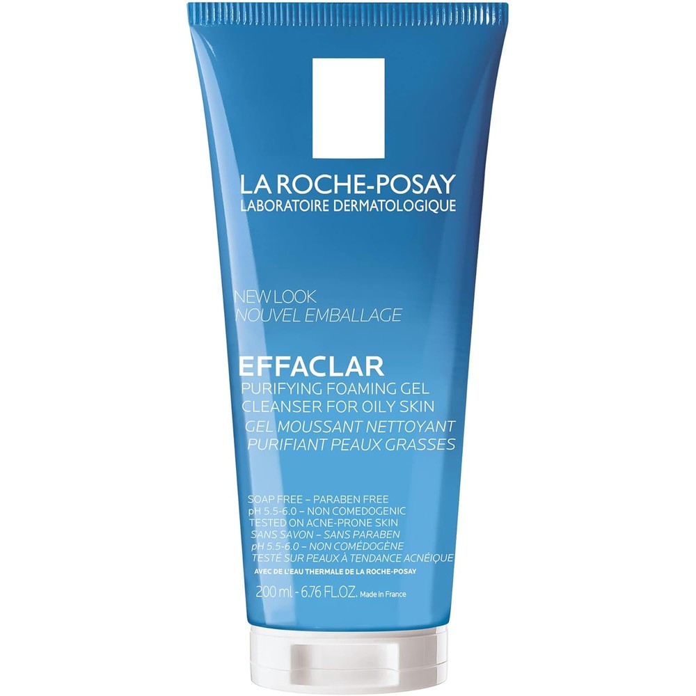 La Roche-Posay Effaclar foaming gel face wash for oily skin with zinc pidolate