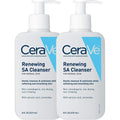 CeraVe Renewing SA Cleanser 8 oz 2 pack salicylic acid body wash for rough bumpy skin